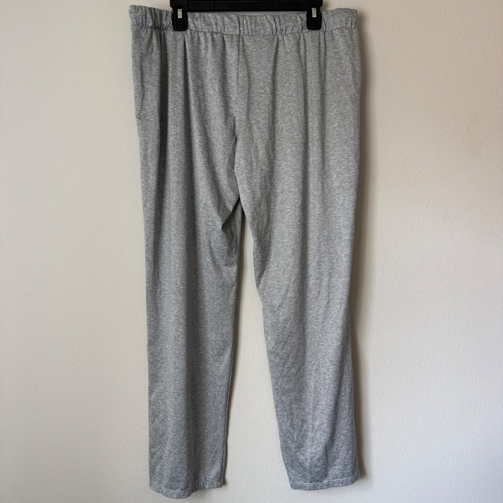 Lucky Brand Womens XL‎ Heather Gray Lounge Pajama Pants Drawstring Straight Leg - Picture 2 of 5
